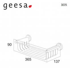 Επιτοίχια Σπογγοθήκη - Μπουκαλοθήκη Geesa Tiger 3035-100 Χρωμέ